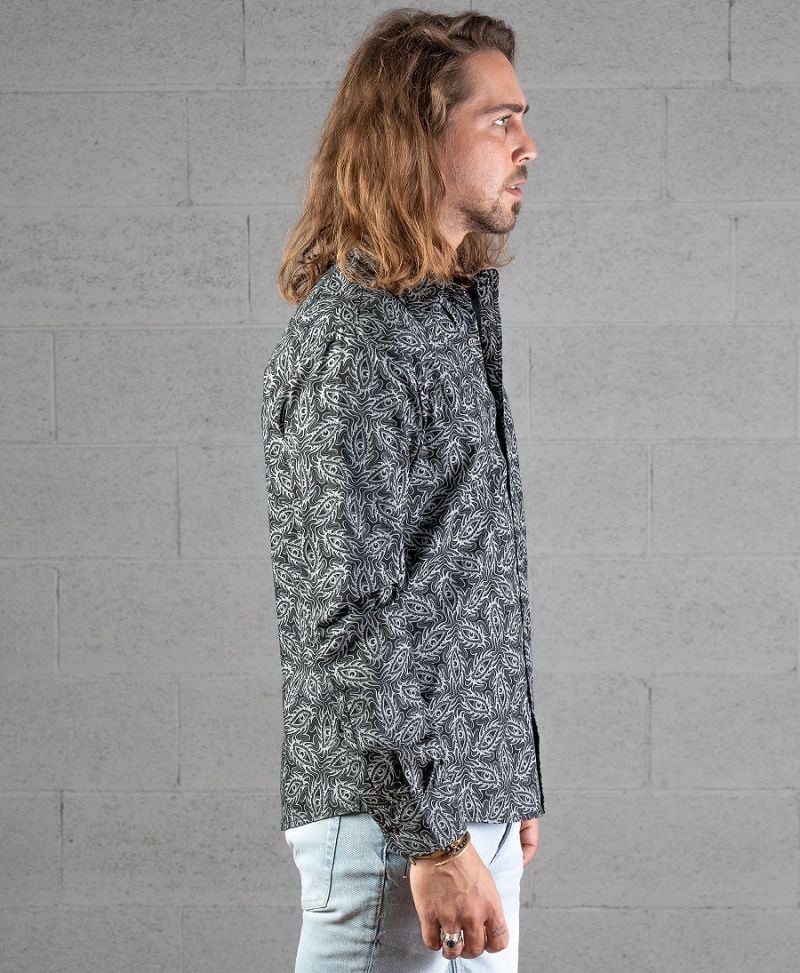 Eyesee Long Button Shirt ➟ Black