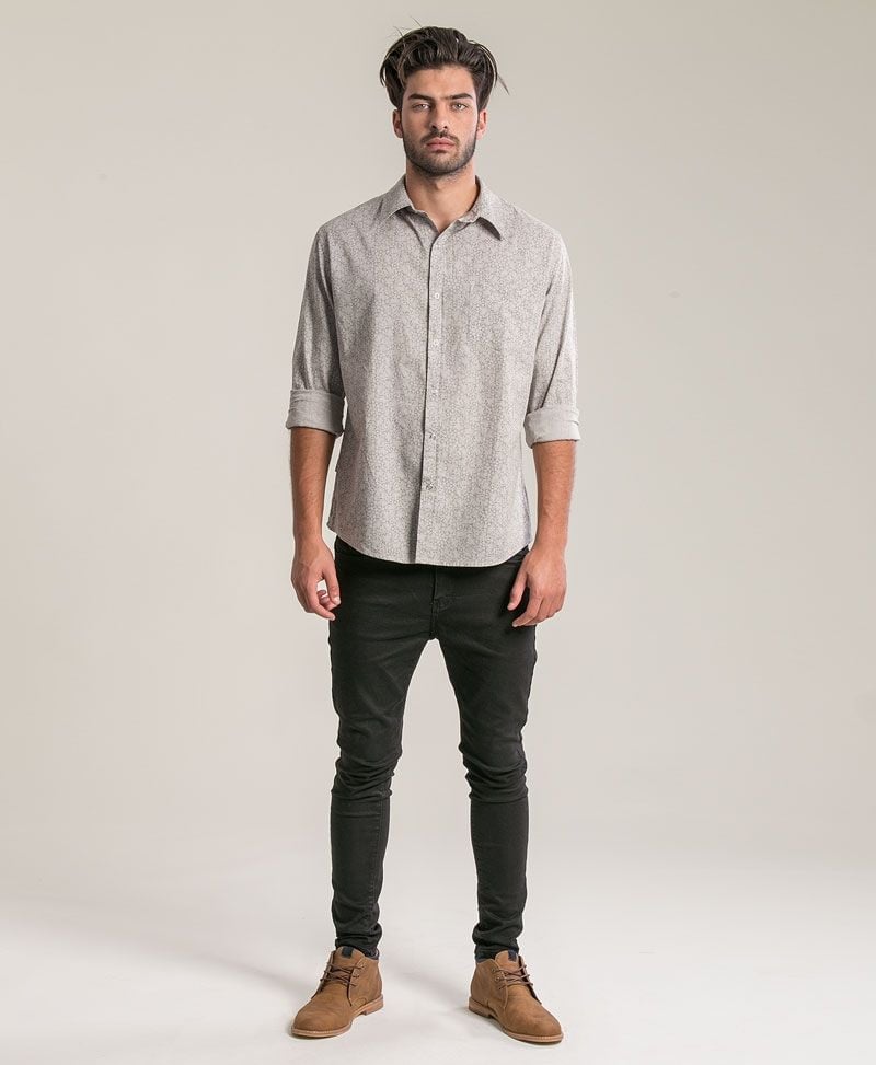 LSD Long Button Shirt ➟ Light Grey