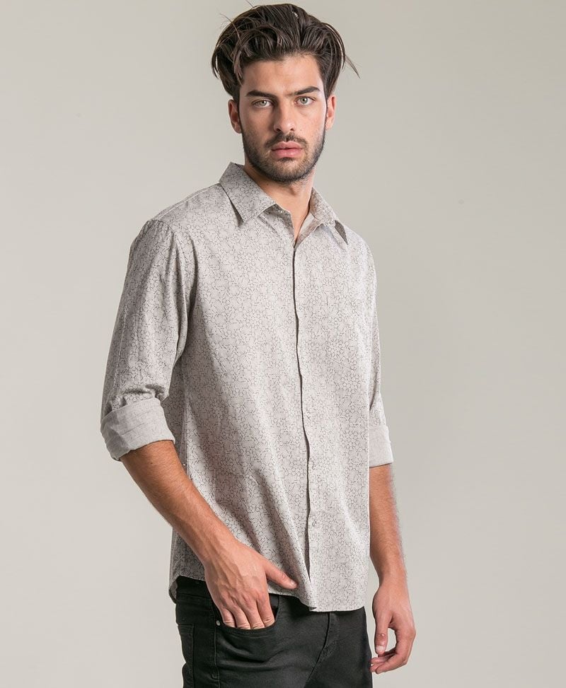 LSD Long Button Shirt ➟ Light Grey