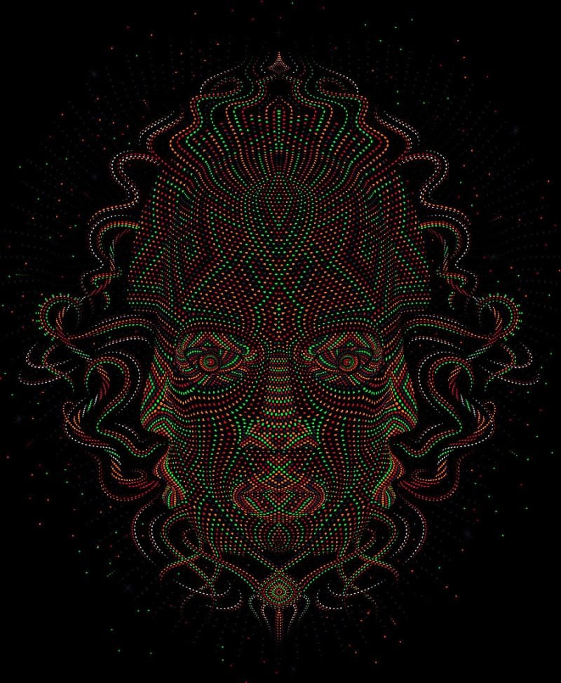 TriMurti Tank Top ➟ Green + Black