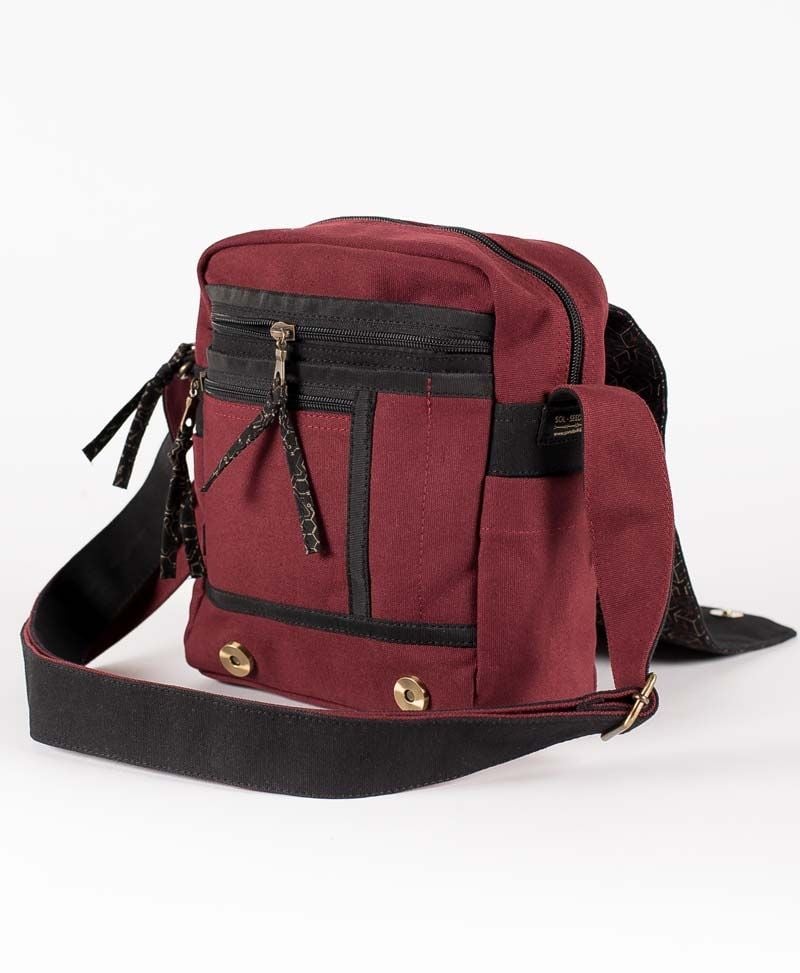 Kubic Crossbody Bag - Maroon