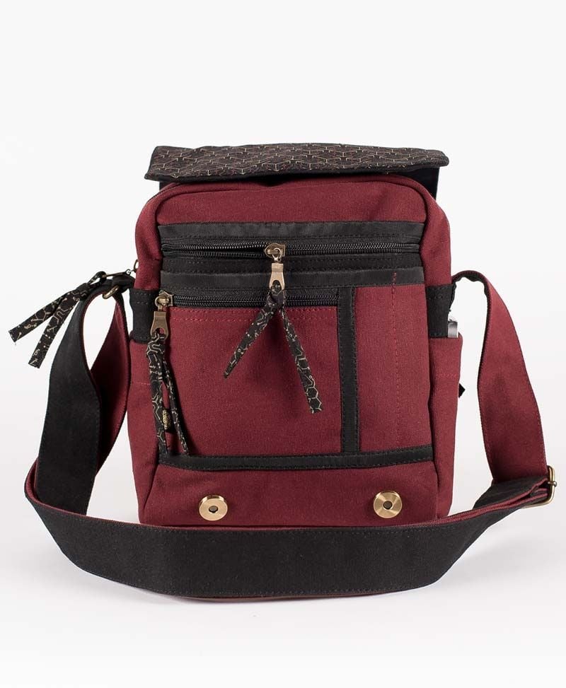 Kubic Crossbody Bag - Maroon