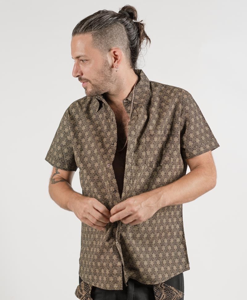 Kubic Button Shirt ➟ Black