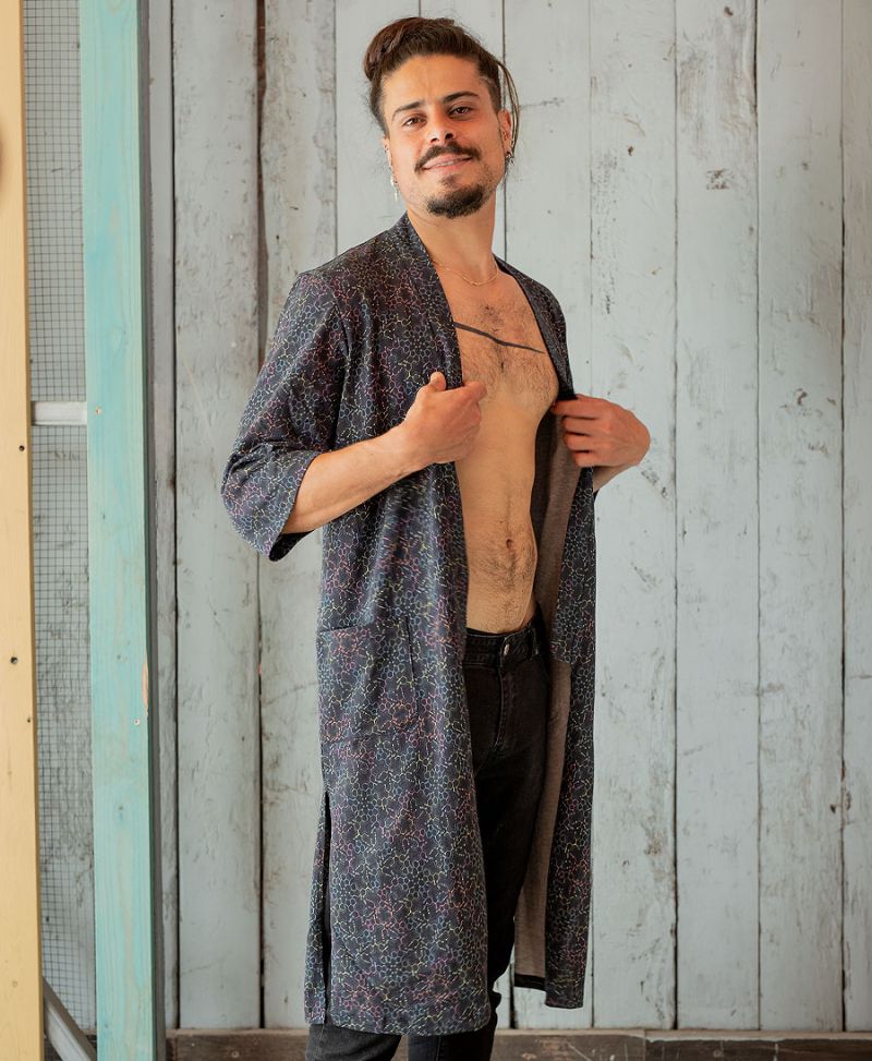 Unisex psychedelic Kimono | LSD Molecule print 