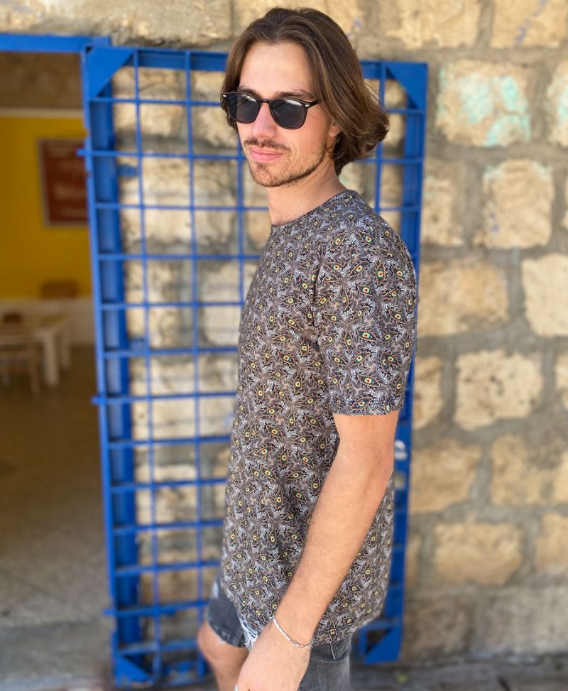 psychedelic print t shirt 