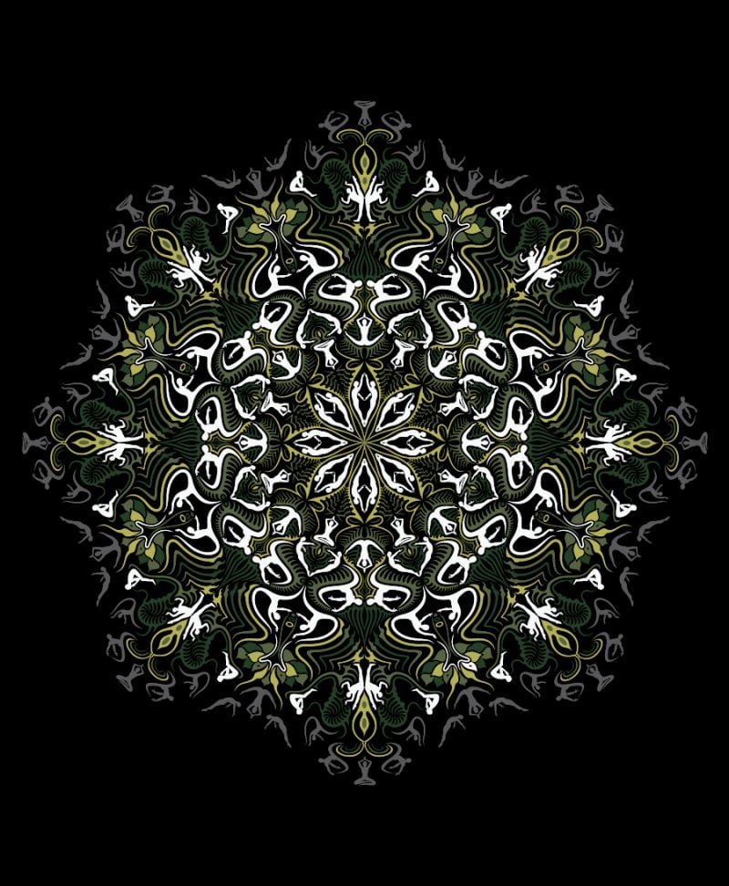 Lotusika Tank Top ➟ Grey + Black