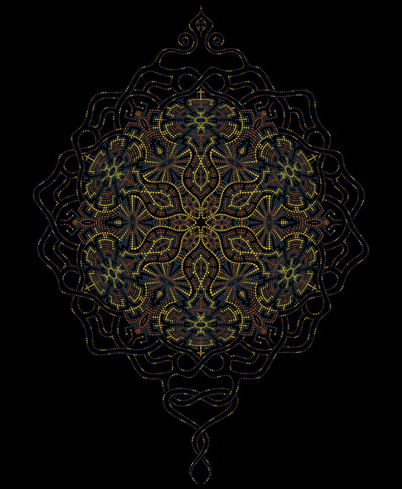 Peyote Drawstring Backpack ➟ Black & Khaki