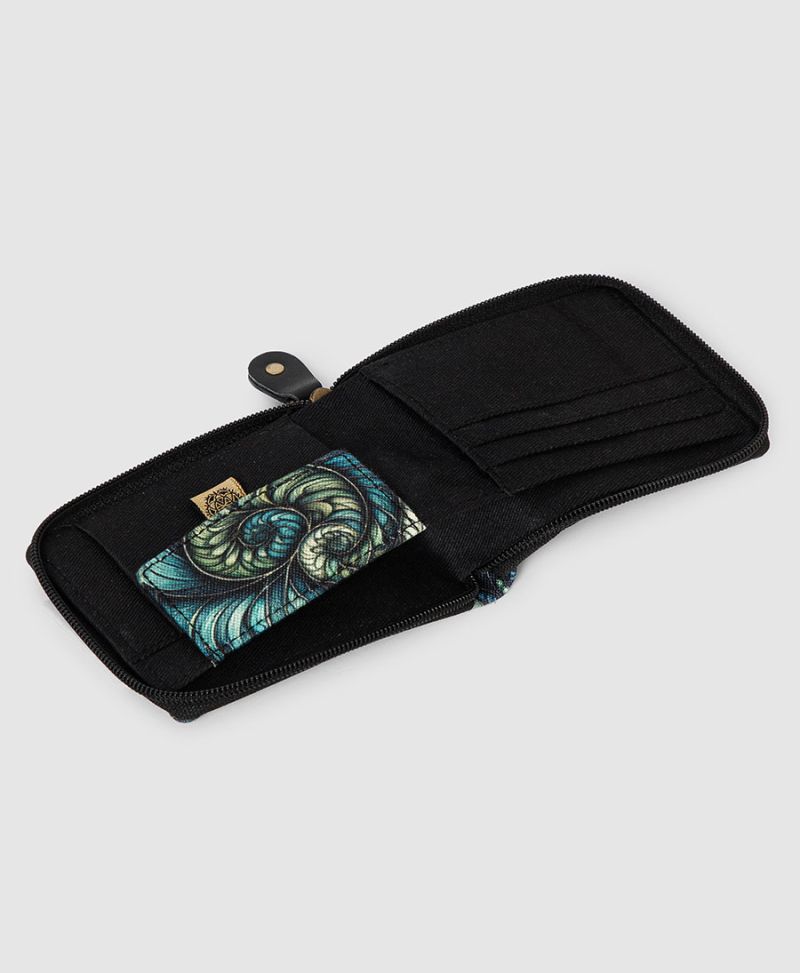 Spiraleaves Mens Zip Wallet 