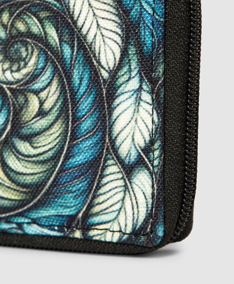 Spiraleaves Mens Zip Wallet 