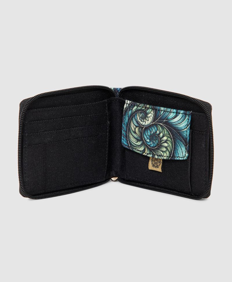 Spiraleaves Mens Zip Wallet 