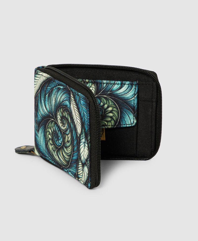 Spiraleaves Mens Zip Wallet 