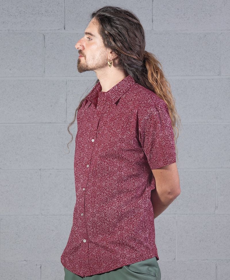 Peyote Button Shirt ➟ Wine