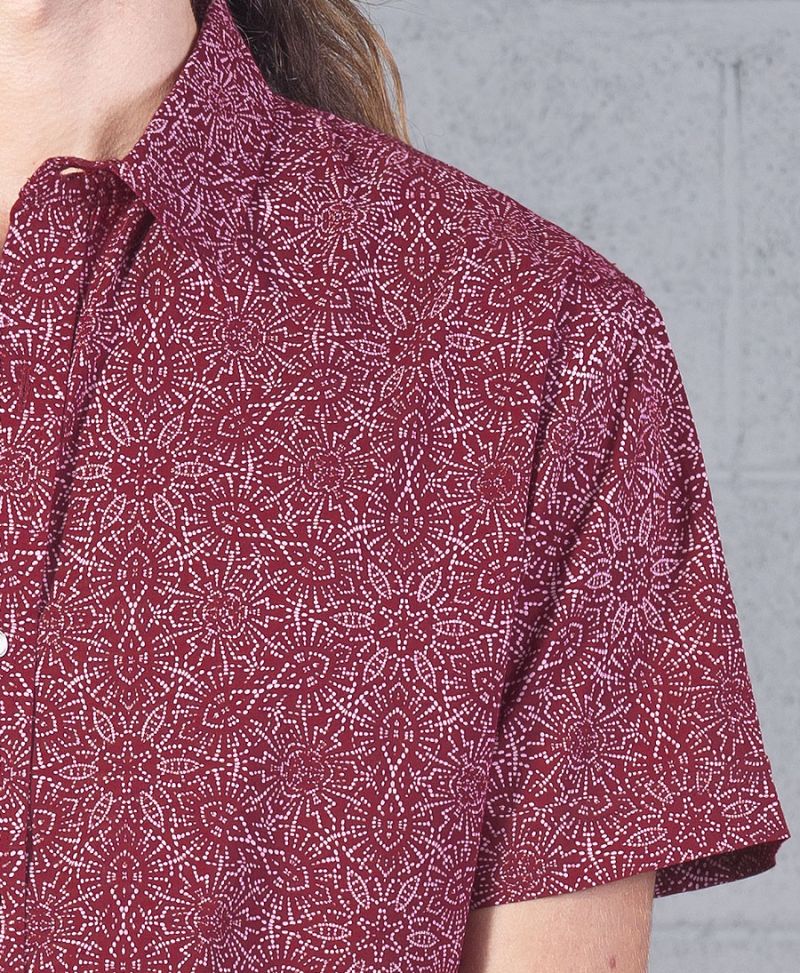 Peyote Button Shirt ➟ Wine