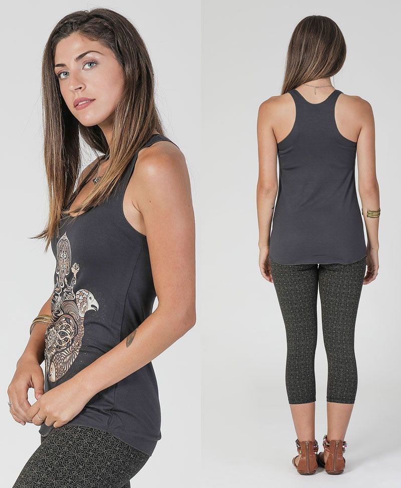 Hamsa Top ➟ Black / Grey