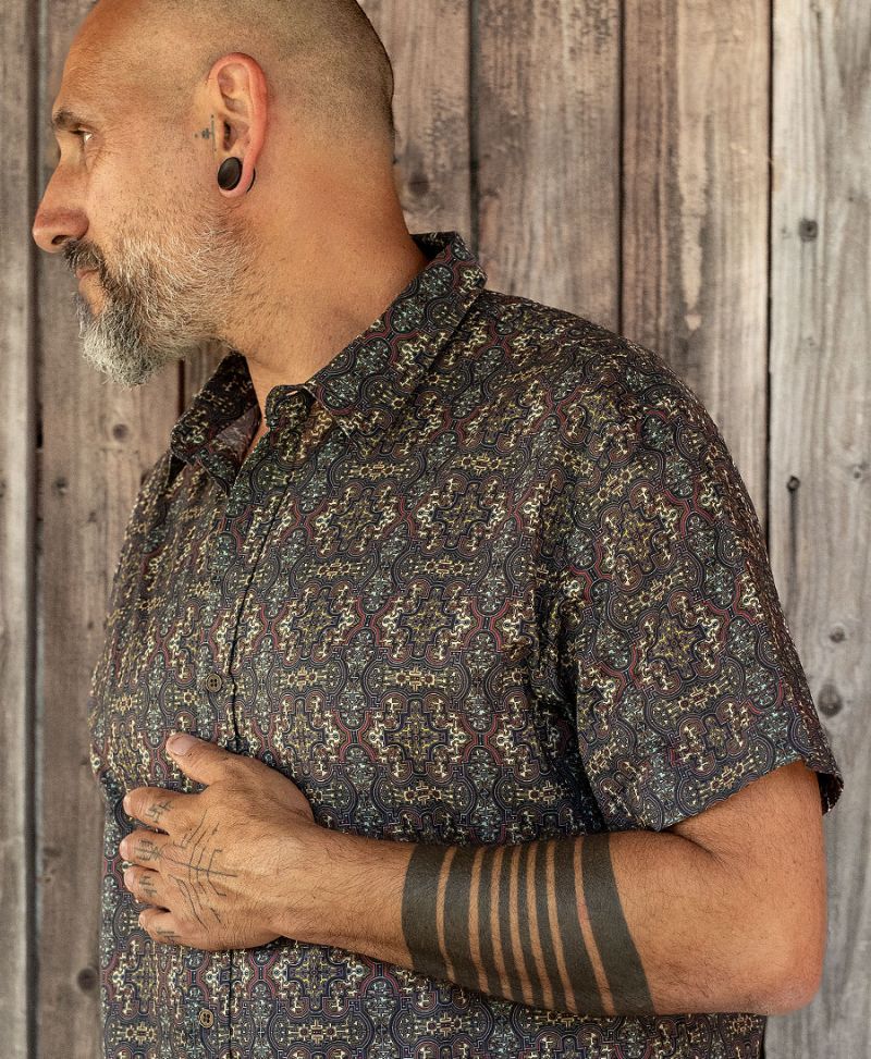 Shipibo Button Shirt ➟ Dark
