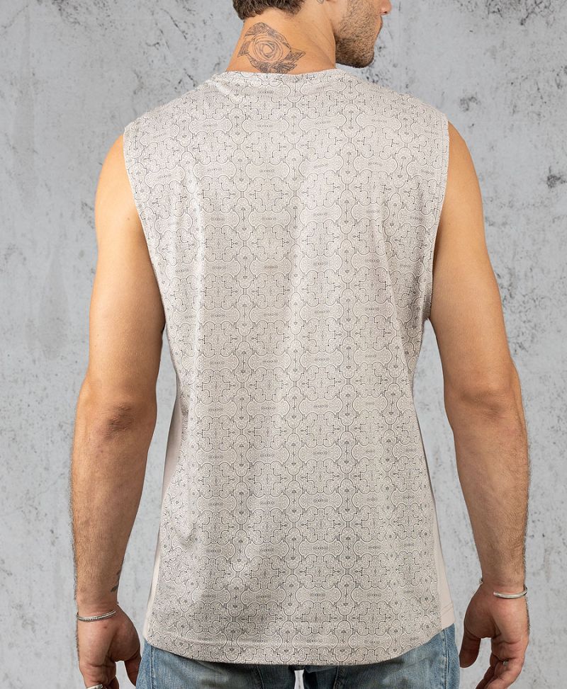 Shipibo Kené Tank Top ➟ Grey