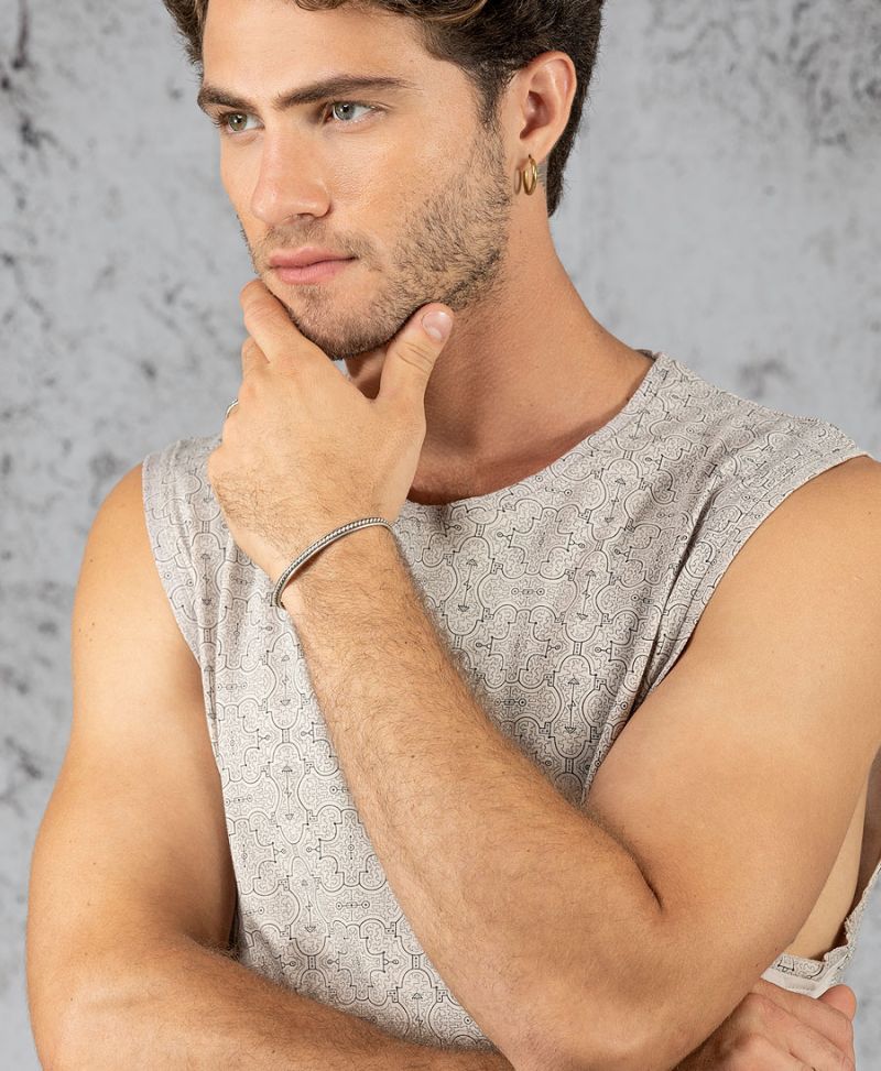 Shipibo Kené Tank Top ➟ Grey