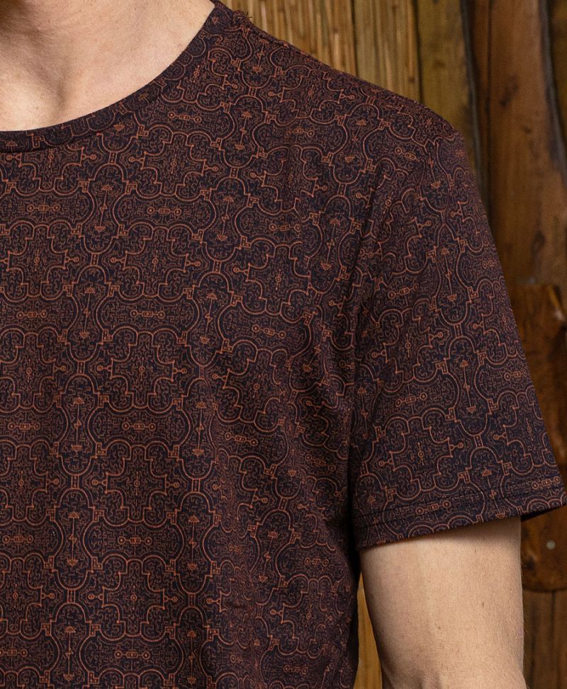 shipibo t shirt for men sacred geometry clothing