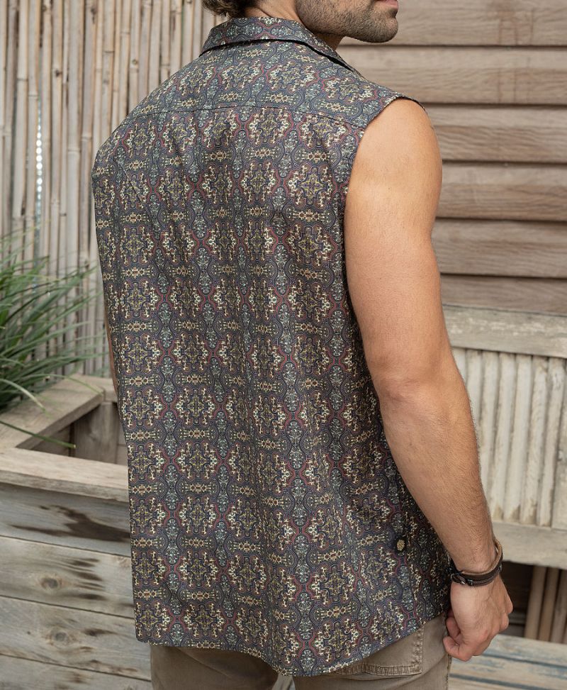 Shipibo Sleeveless Button Up 