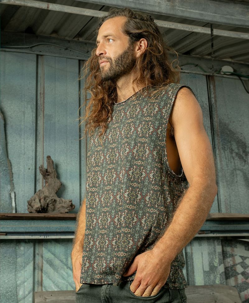 Shipibo Tank Top ➟ Dark