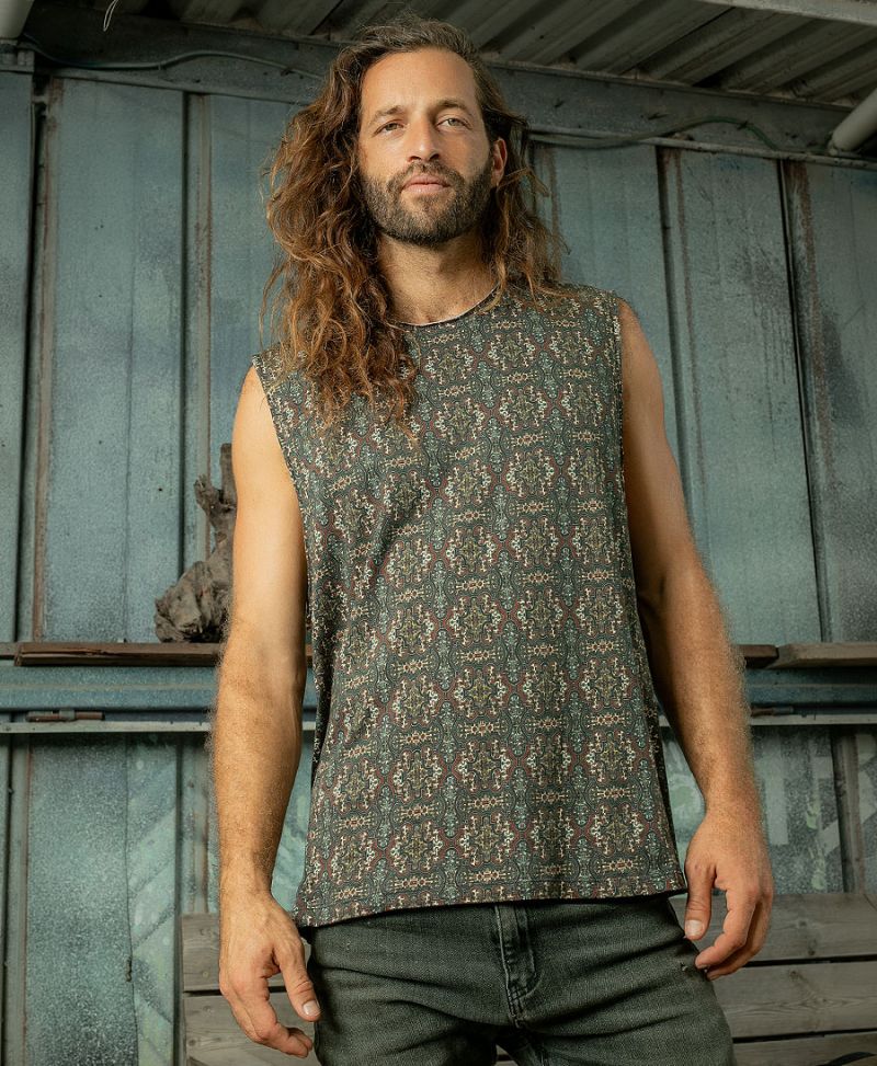 Shipibo Tank Top ➟ Dark