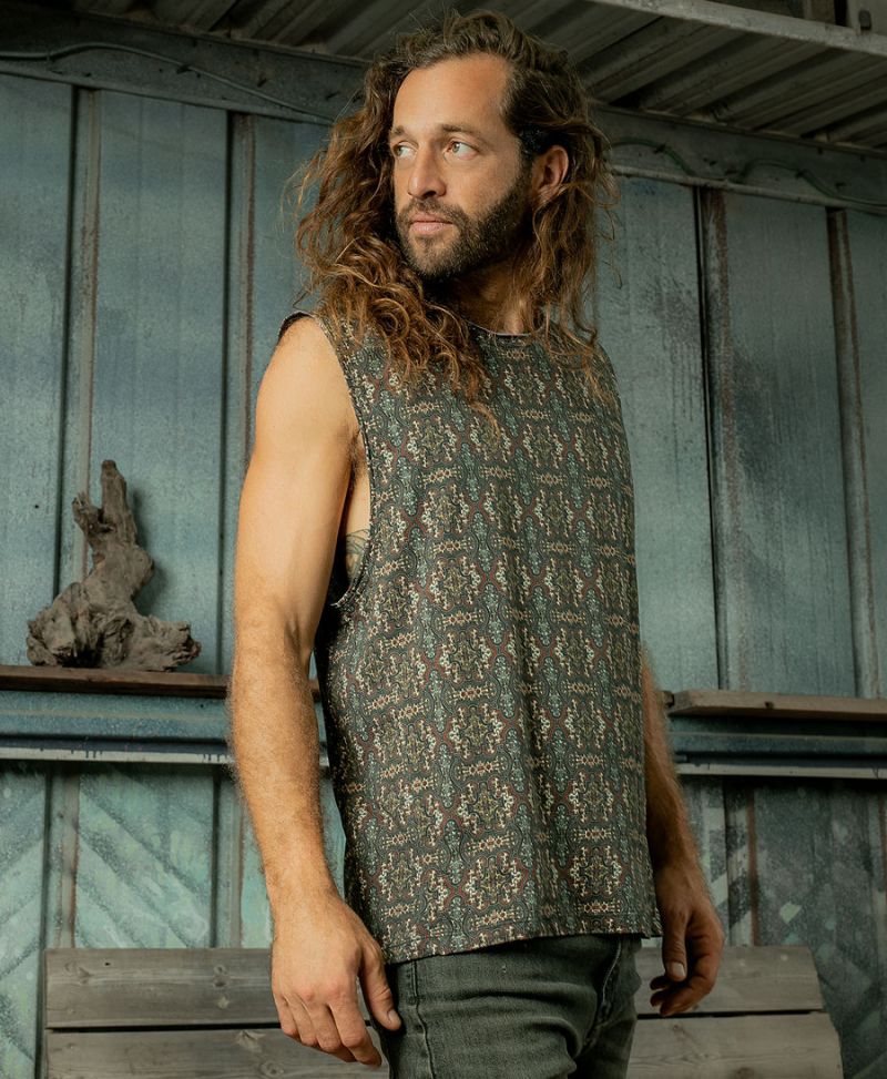 Shipibo Tank Top ➟ Dark