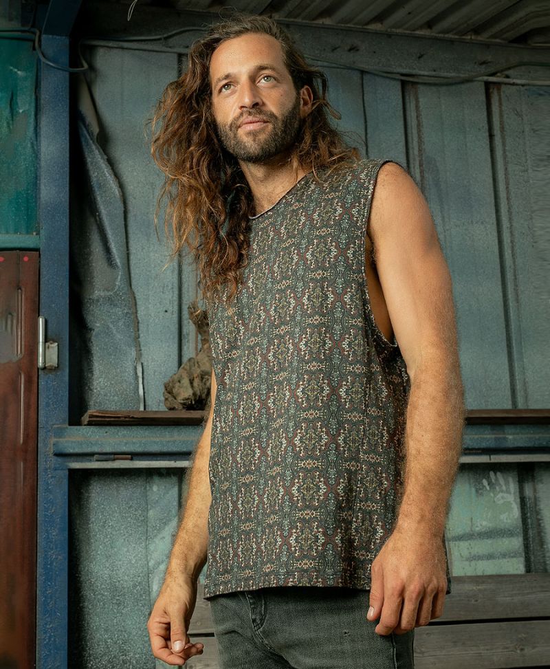 Shipibo tribal tank top singlet
