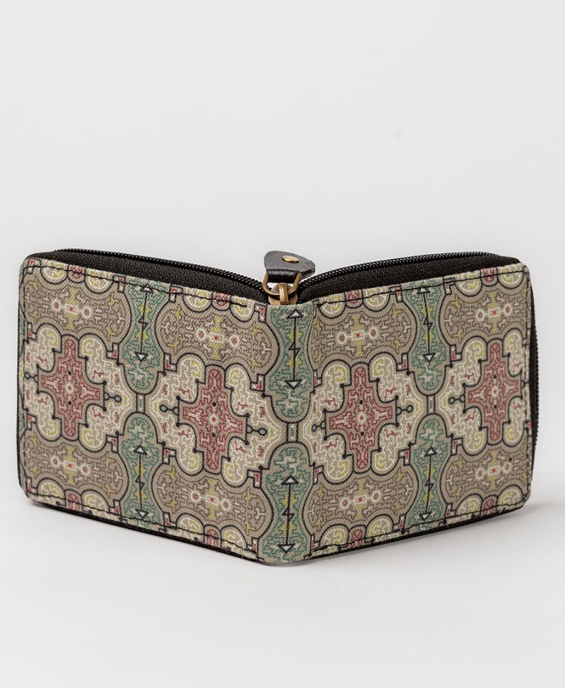Shipibo Kené  Mens Zip Wallet 