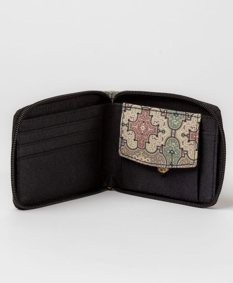Shipibo Kené  Mens Zip Wallet 