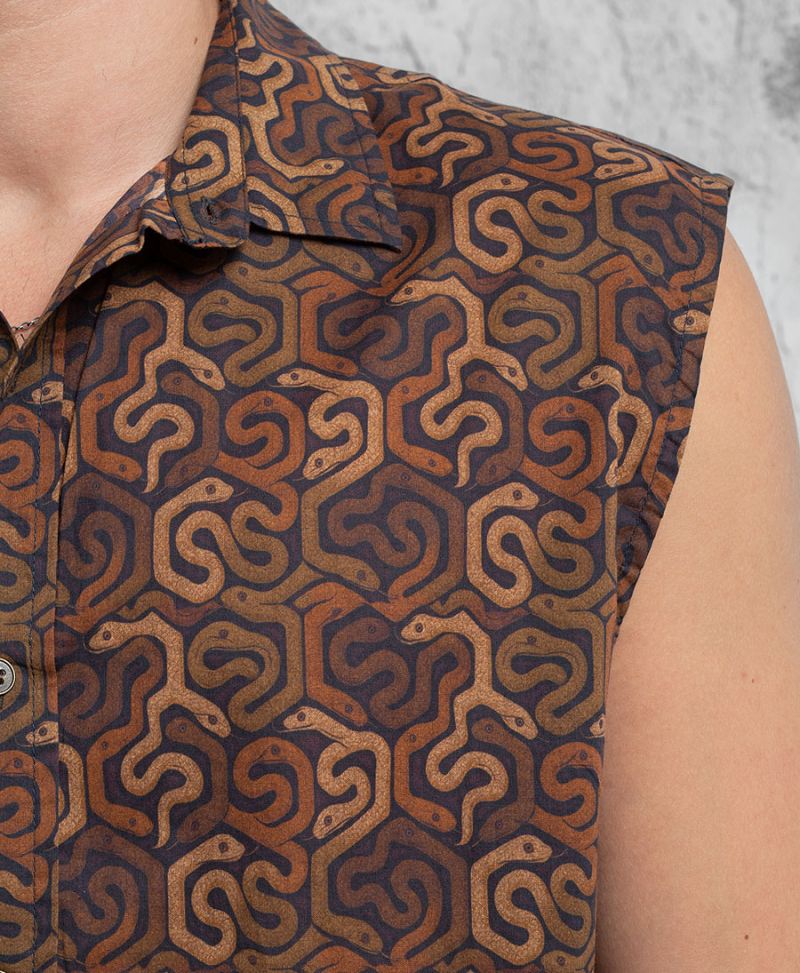 Serpantex Sleeveless Button Up 