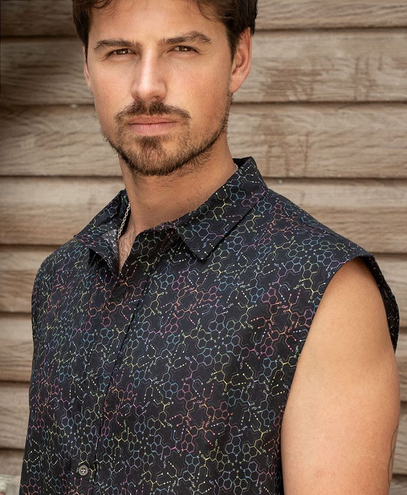 LSD Molecule Sleeveless Button Up 