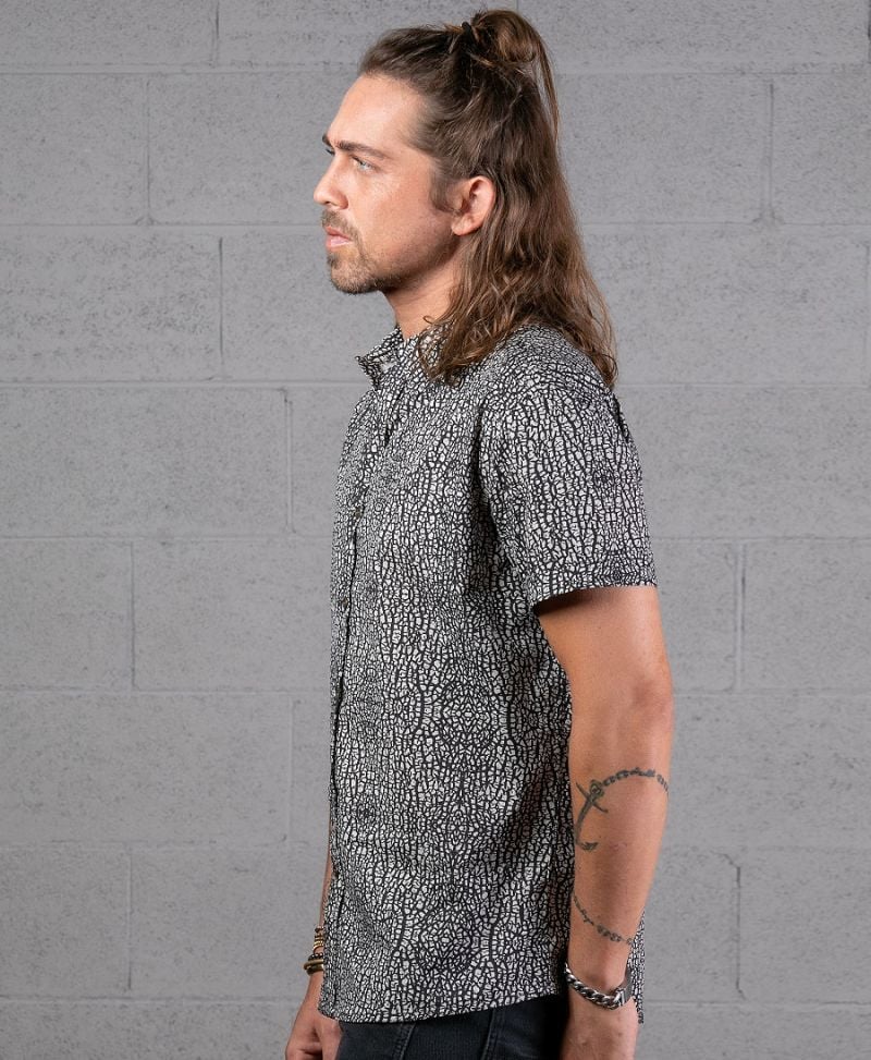 Melon Button Shirt ➟ Grey