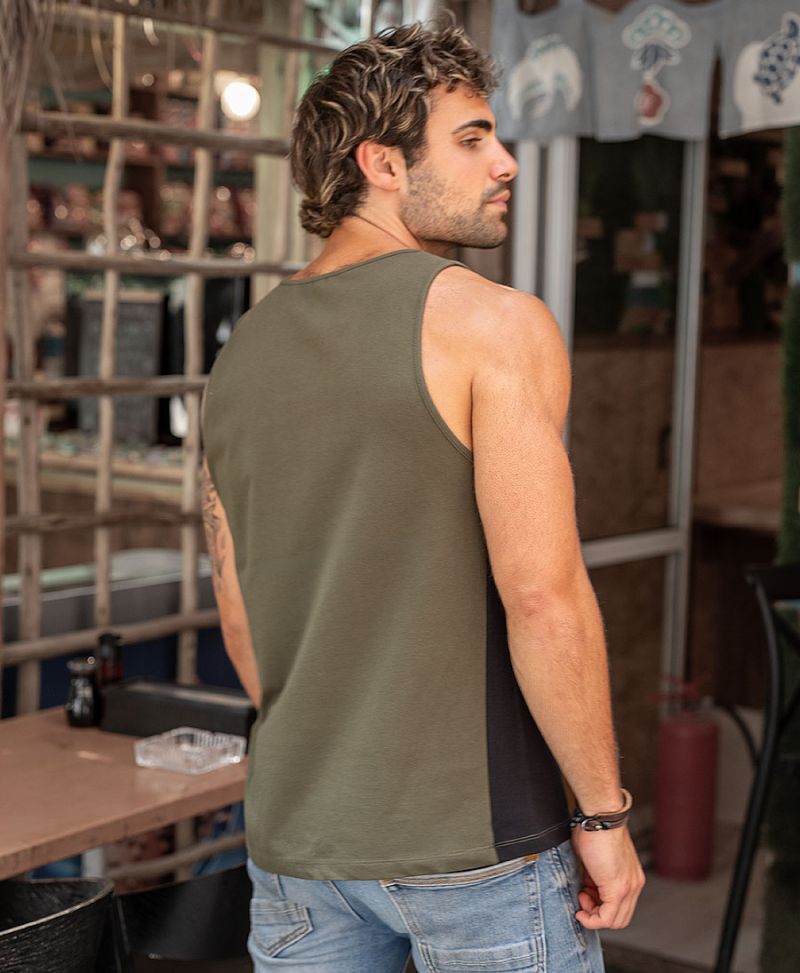 Trishulamukhi Tank Top ➟ Olive