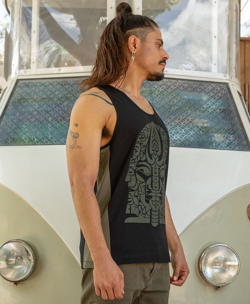 Trishulamukhi Tank Top ➟ Black