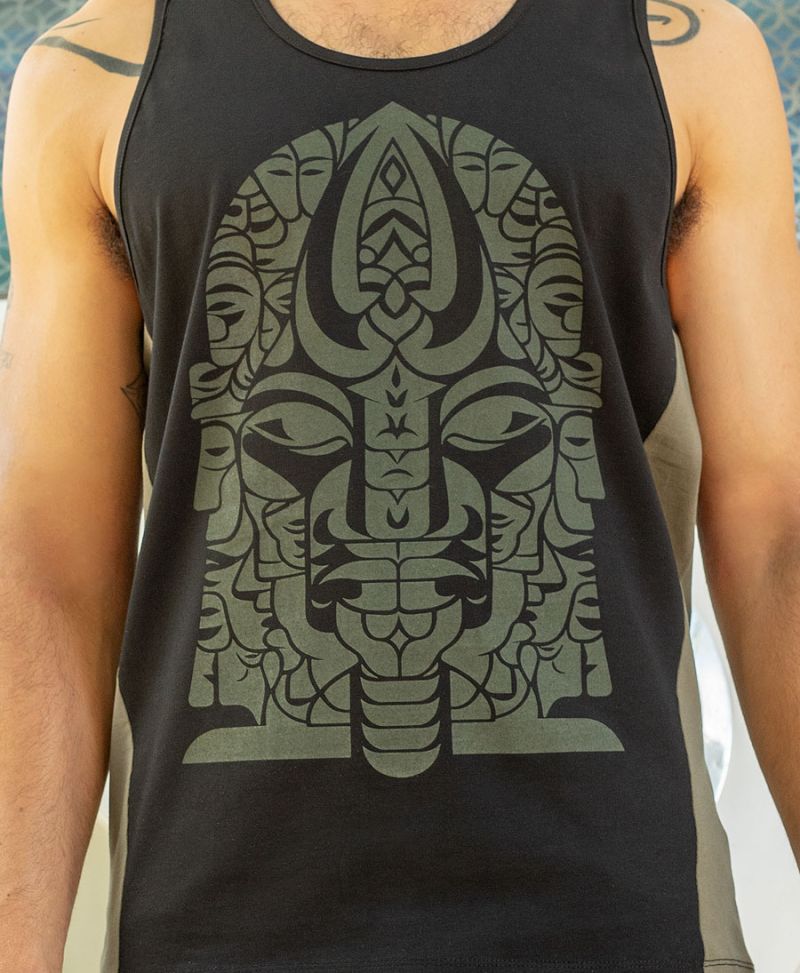 Trishulamukhi Tank Top ➟ Black