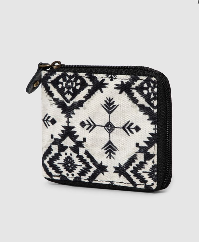 white tribal men wallet