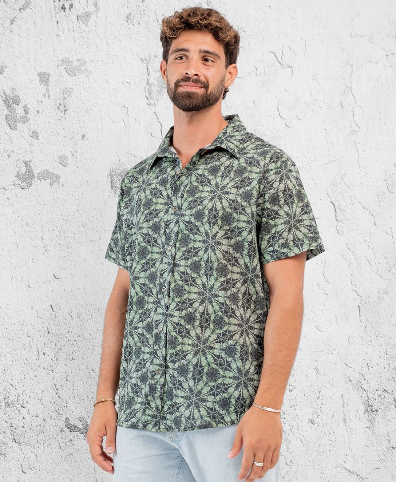 Cyclamen Button Shirt