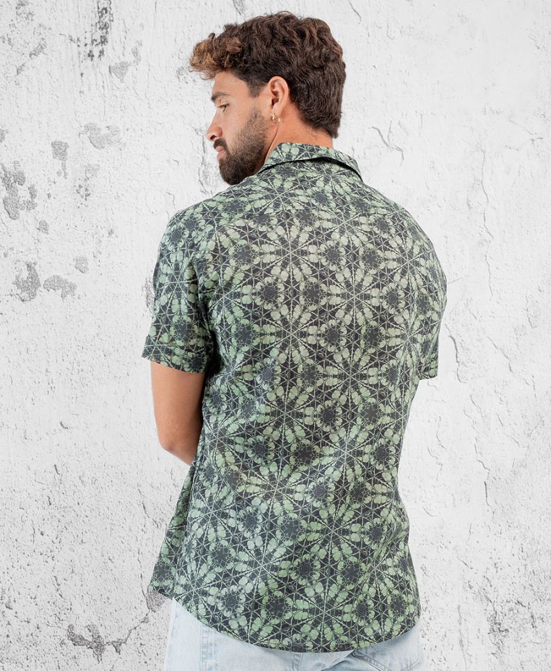 Cyclamen Button Shirt