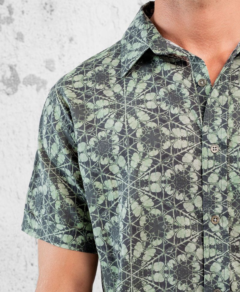 Cyclamen Button Shirt