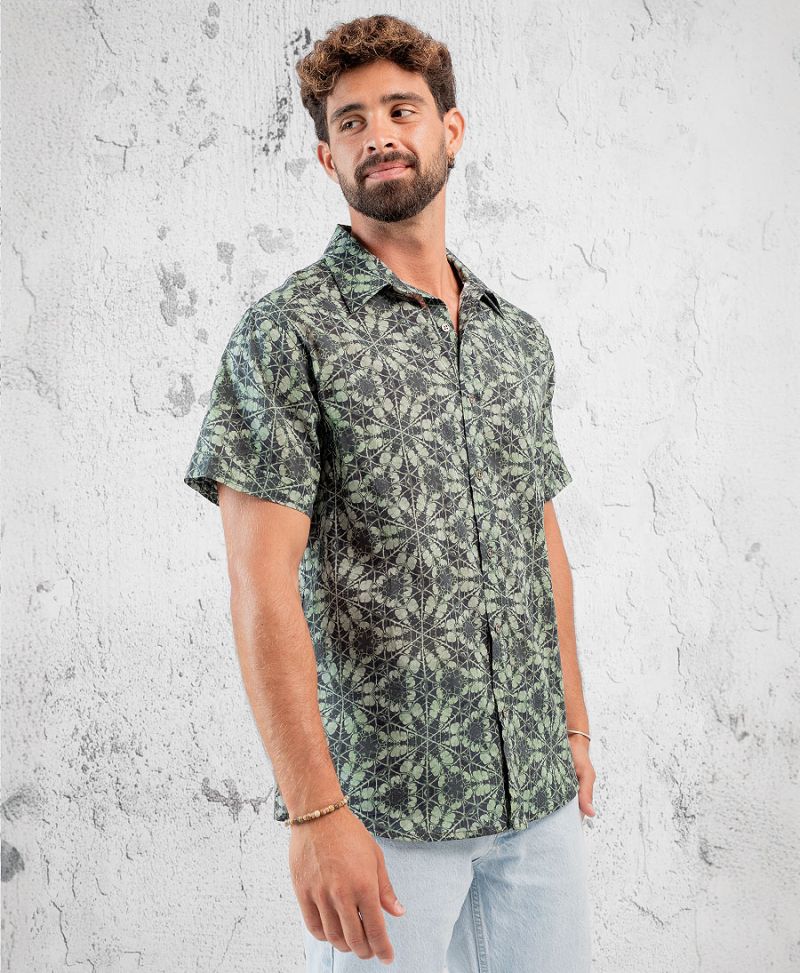 Cyclamen Button Shirt