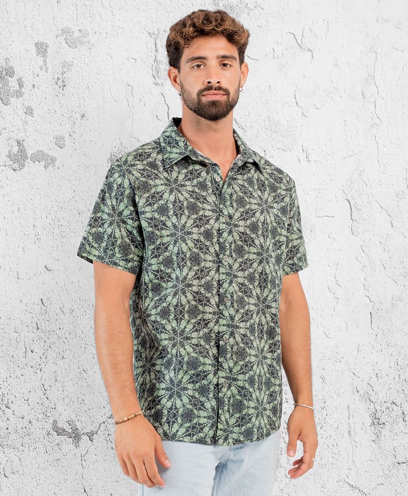 Cyclamen Button Shirt