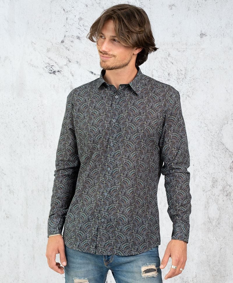 Faceat Button Shirt- Long Sleeve
