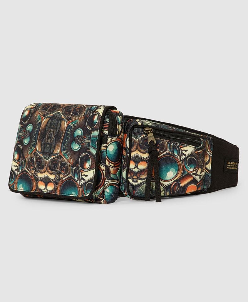 Psychedelic festival pocket belt