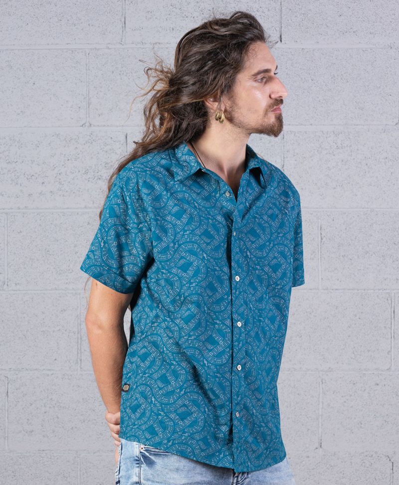 Solmizate Button Shirt ➟ Turquoise