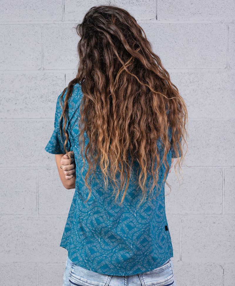 Solmizate Button Shirt ➟ Turquoise