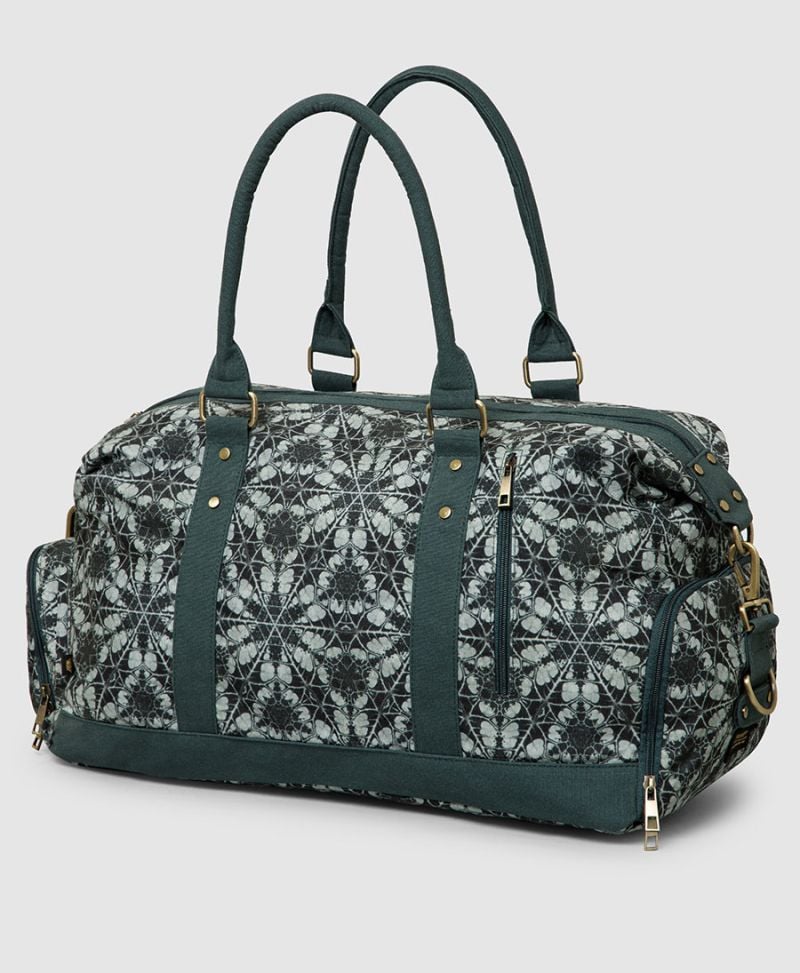 green duffle bag weekender 