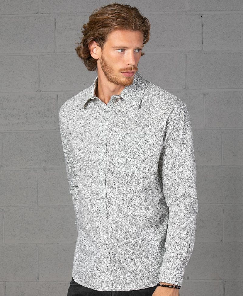 Atomic Long Button Shirt ➟ White