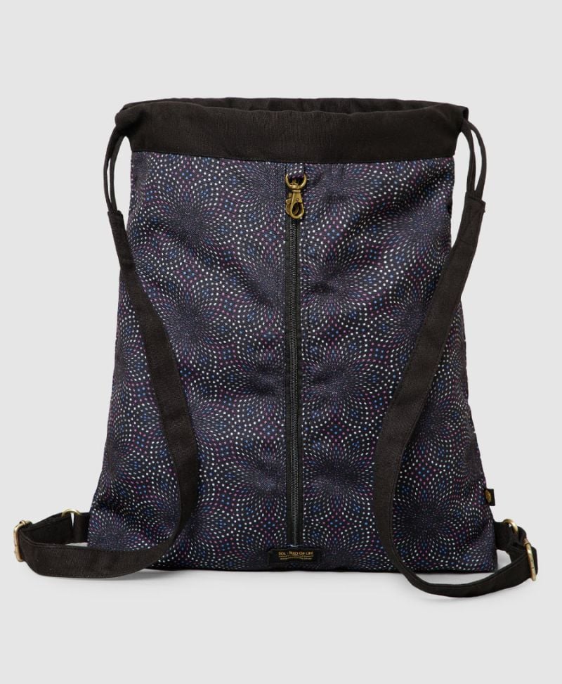 Flowry Drawstring Backpack