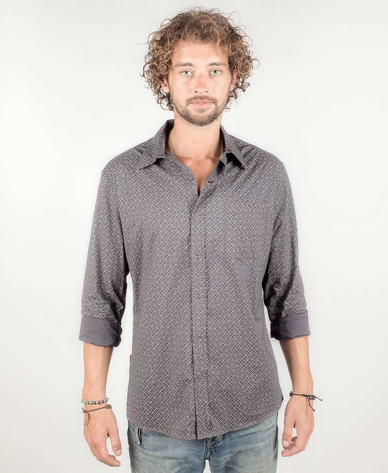 InOut Long Button Shirt ➟ Grey
