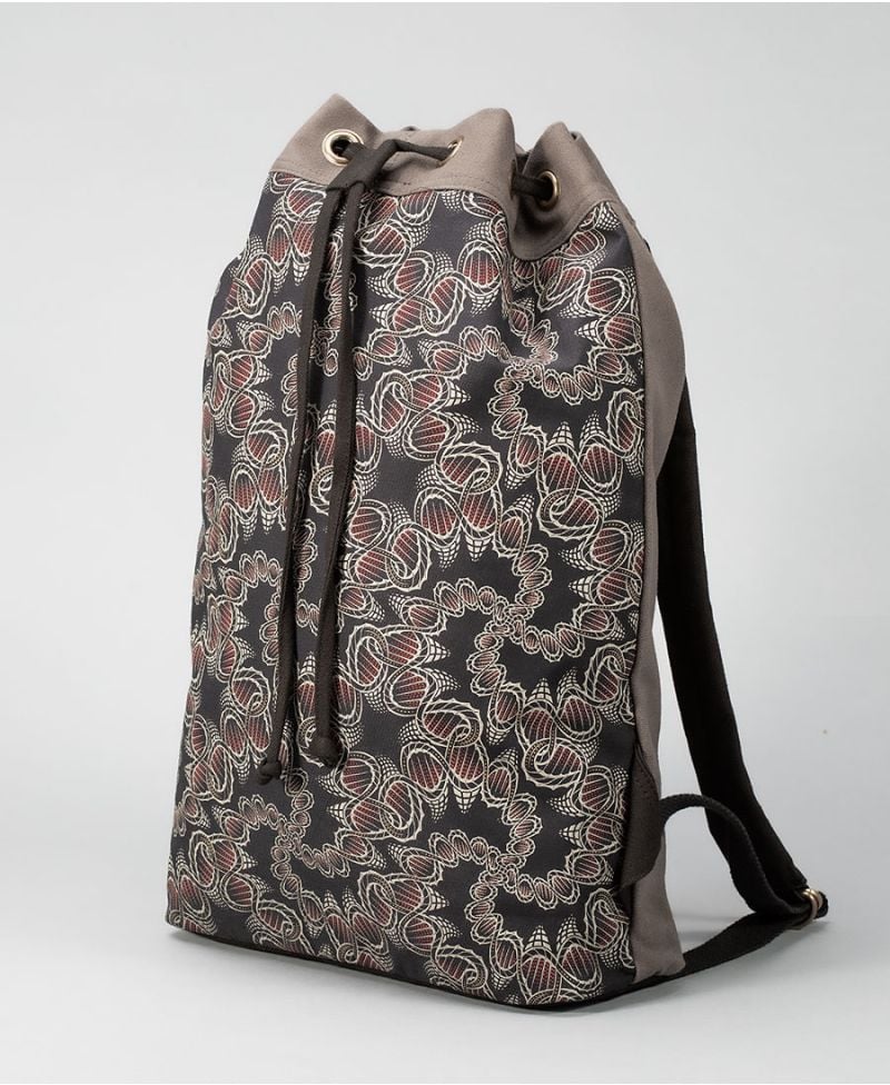 Psychedelic Drawstring Backpack Tribal Sack Bag DNA